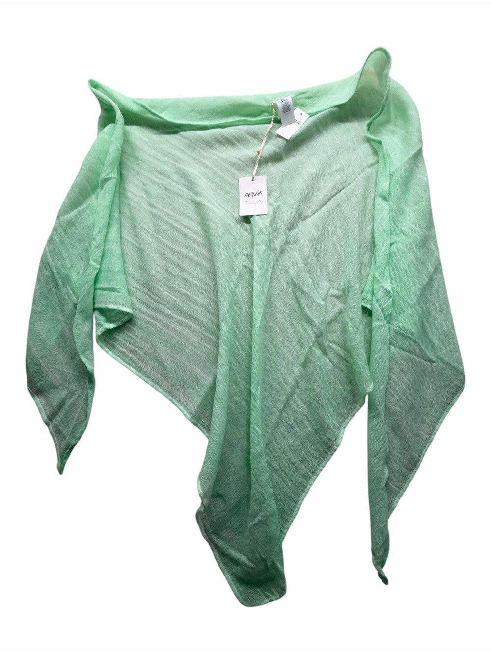 Aerie Sarong Wrap One Size Mint Green Sheer Beach Swim Cover Up NWT